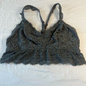 Aerie Lace Bralette in Charcoal